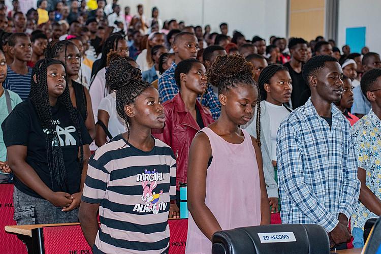 MUBAS Choir performing at a campus concert